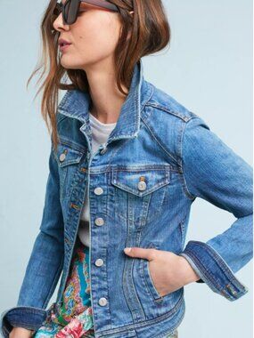 NWOT Pilcro and the Letterpress by Anthropologie Denim Jacket, Size Large